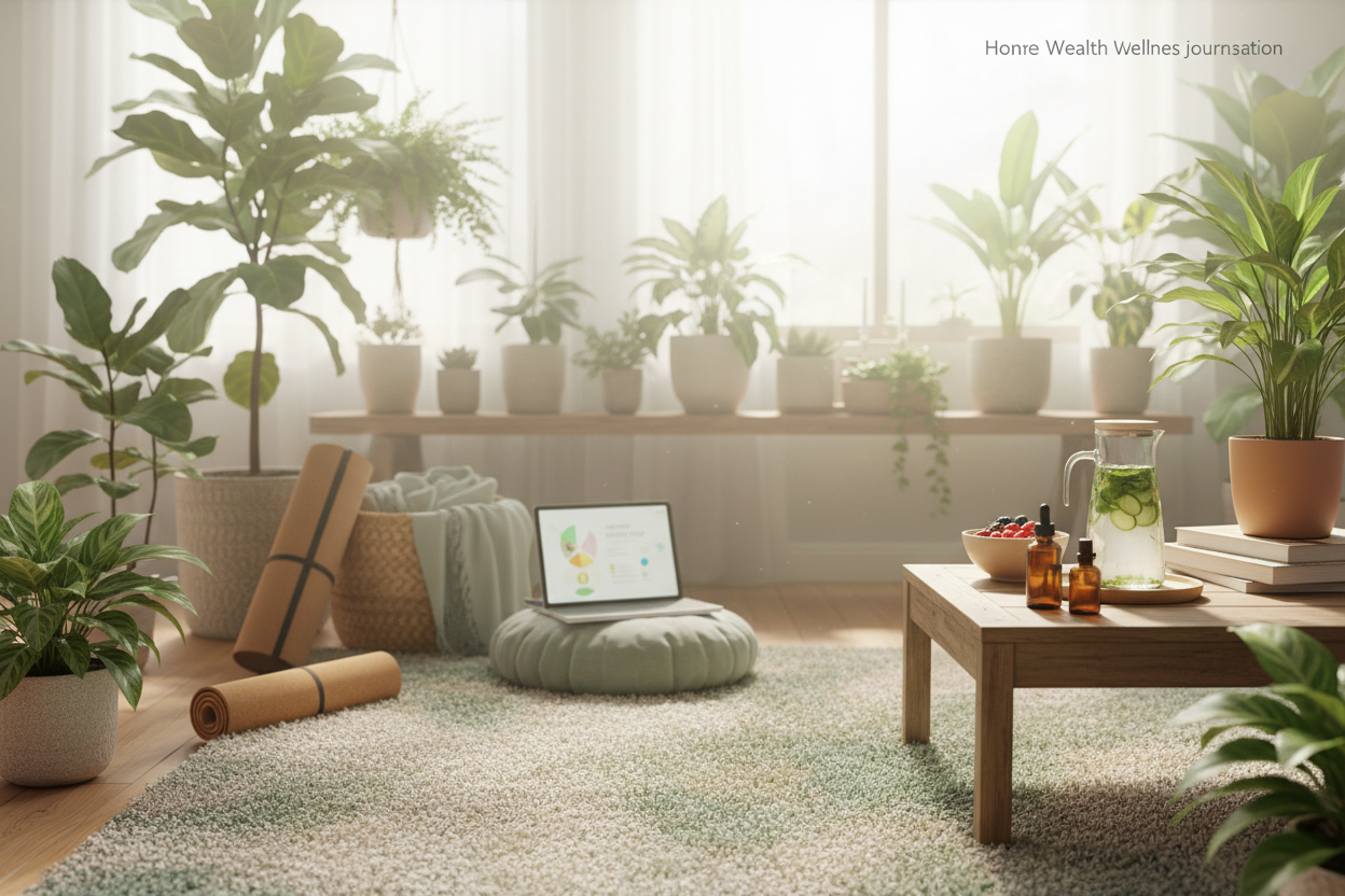 Health and wellness scenic background